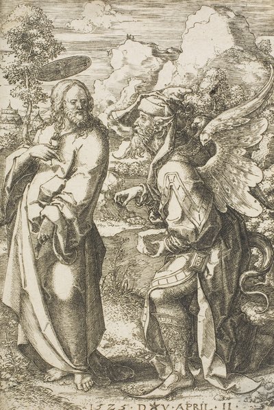 Christus wird vom Teufel versucht von Dirk Jacobsz Vellert