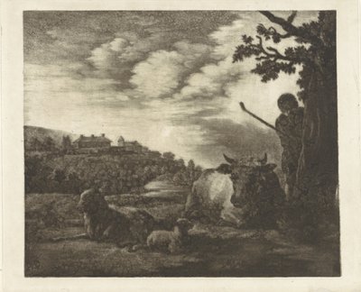 Landschaft mit einem Hirten von Dirk van der Toorn