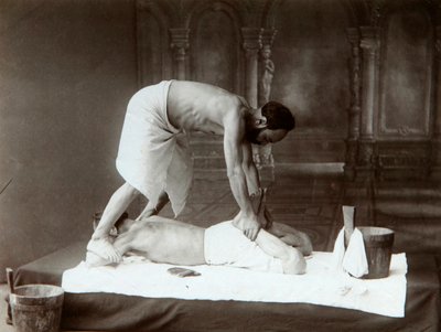 Das orientalische Bad. Massage, 1880er von Dmitri Ivanovich Yermakov