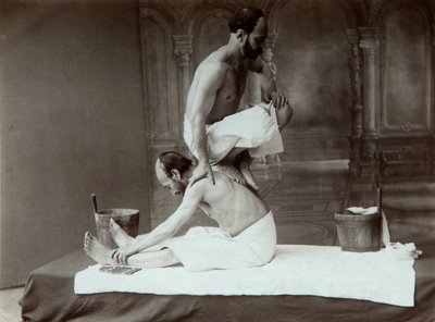 Das orientalische Bad. Massage, 1880er Jahre von Dmitri Ivanovich Yermakov