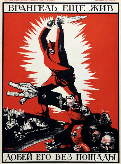 Sowjetisches politisches Plakat, 1920 von Dmitriy Stakhievich Moor