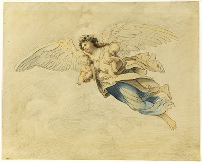 Nacht trägt Schlaf und Tod von Domenichino