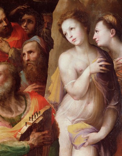 Abstieg Christi in die Vorhölle (Detail) von Domenico Beccafumi