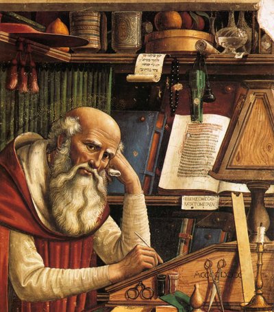 Heiliger Hieronymus in seinem Studierzimmer (Detail), 1480 von Domenico Ghirlandaio
