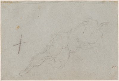 Eine weibliche Aktfigur [verso] von Domenico Tintoretto