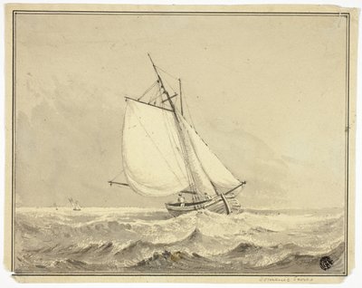 Segelboot auf See von Dominic Serres