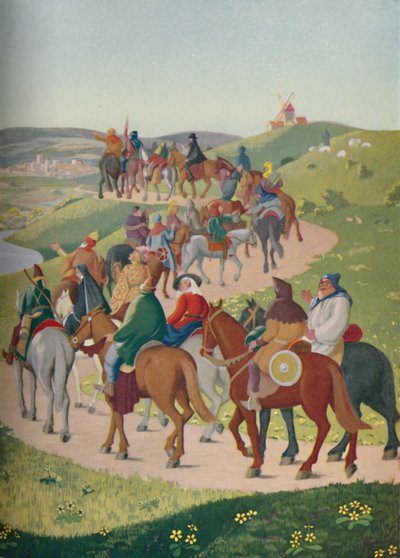 Die Pilger reiten nach Canterbury von Donald Craig