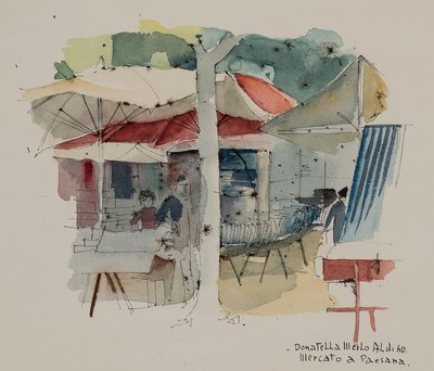 Markt in Paesana von Donatella Merlo
