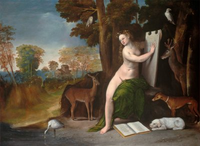 Circe und ihre Liebhaber in einer Landschaft von Dosso Dossi