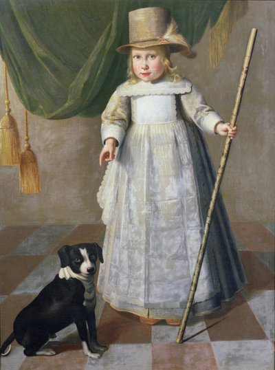 Kind und Hund, Dordrecht von Dutch School
