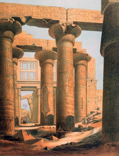 Halle in Karnak, Ägypten, 19. Jahrhundert von E Weidenbach