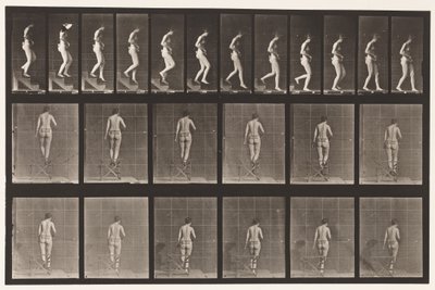 Tafel 130. Treppenabstieg, gefaltete Hände von Eadweard Muybridge