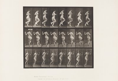 Auf dem linken Fuß hüpfen von Eadweard Muybridge