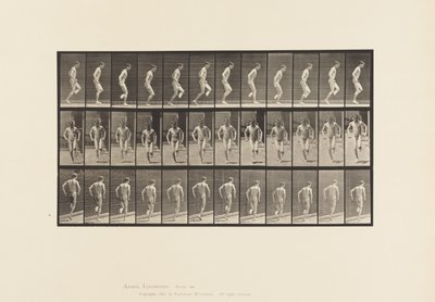 Tafel 186. Auf dem rechten Fuß hüpfen, 1885 von Eadweard Muybridge