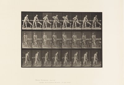 Tafel 380. Zimmermann, Sägen von Eadweard Muybridge