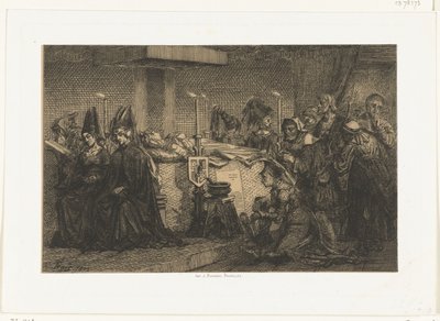 Maria von Burgund auf ihrem Prunkbett von Edgar Alfred Baes
