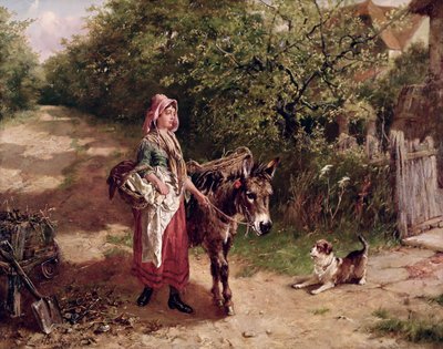 Heimkehr vom Markt von Edgar Bundy
