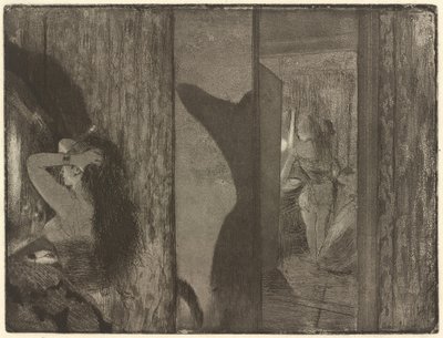 Schauspielerinnen in ihren Umkleideräumen von Edgar Degas