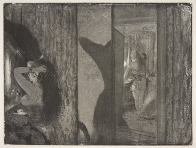 Schauspielerinnen in ihren Umkleideräumen von Edgar Degas
