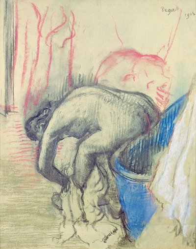 Nach dem Bad von Edgar Degas