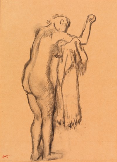 Badende trocknet sich ab von Edgar Degas