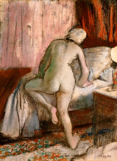 Schlafenszeit, um 1883 von Edgar Degas