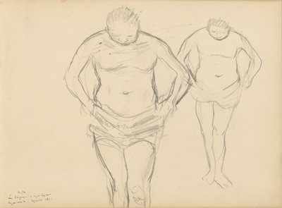 Kopien von Cézannes Badenden von Edgar Degas