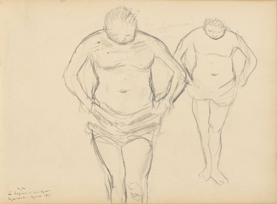 Kopien von Cézannes Badenden von Edgar Degas