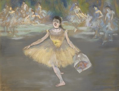 Tänzerin mit einem Blumenstrauß, vor 1923 von Edgar Degas