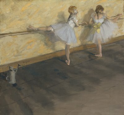 Tänzer üben an der Stange von Edgar Degas