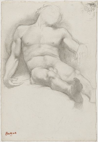 Étude - Homme Nu Couché von Edgar Degas