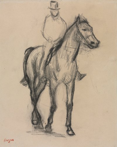 Pferd und Reiter, um 1890 von Edgar Degas