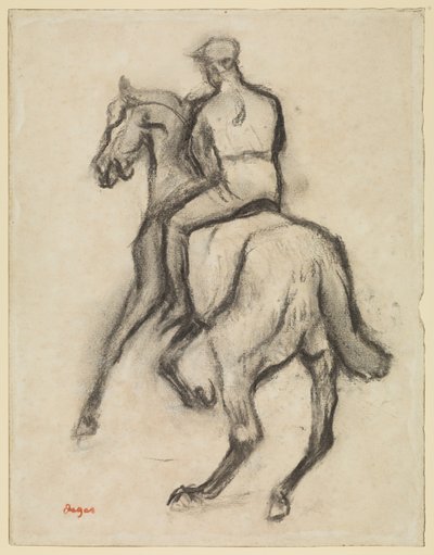 Mann zu Pferd, ca. 1888 von Edgar Degas