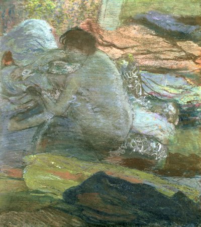 Sitzende Frau trocknet ihre Füße, ca. 1893 von Edgar Degas