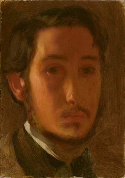 Selbstporträt mit weißem Kragen von Edgar Degas