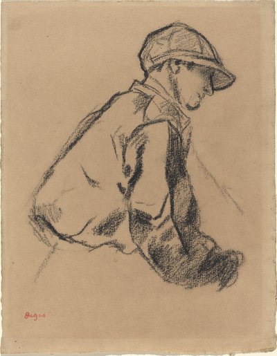 Studie eines Jockeys von Edgar Degas