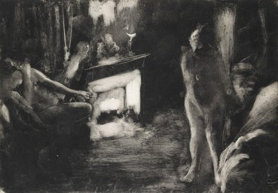 Am Kamin, ca. 1876-77 von Edgar Degas
