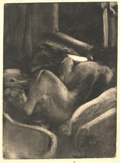 Frau beim Lesen, ca. 1885 von Edgar Degas