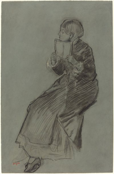 Frau liest ein Buch von Edgar Degas
