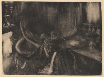 Frau am Kamin, 1880-1890 von Edgar Degas