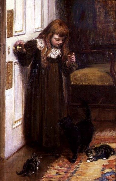 Mit den Kätzchen spielen von Edith F. Grey