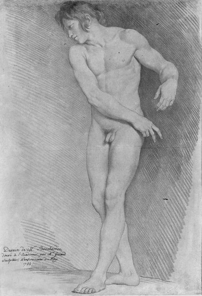 Nackte, die nach links schaut, 1755 von Edmé Bouchardon