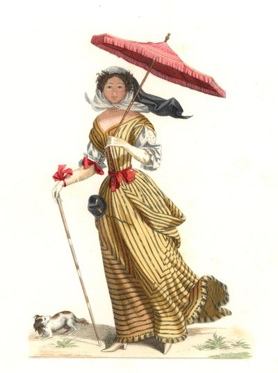 Französische Frau im Sommerkleid von Edmond Lechevallier Chevignard