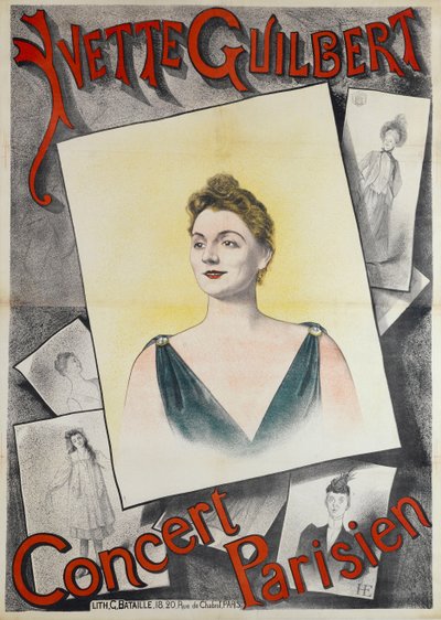 Yvette Guilbert Concert Parisien, 1890 von Edmond Marie Höner