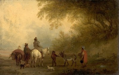 Zigeuner schlagen Lager auf von Edmund Bristow