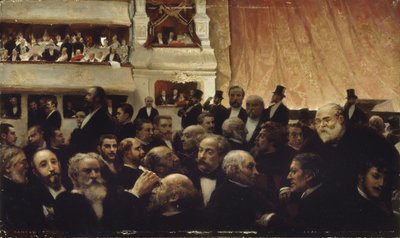 Entracte einer Premiere an der Comédie-Française, 1885 von Edouard Joseph Dantan