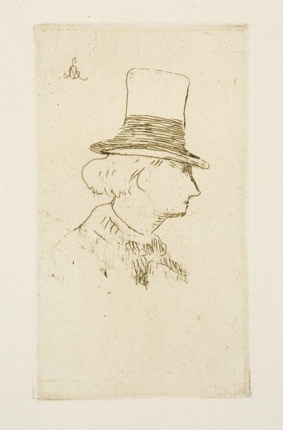 Baudelaire im Profil mit Hut, 1862 von Édouard Manet