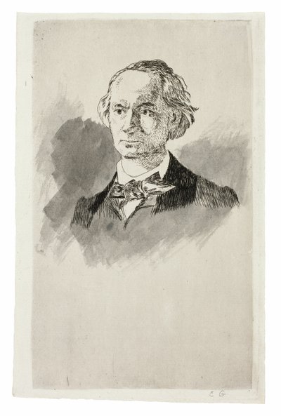 Charles Baudelaire, Frontalansicht III von Édouard Manet