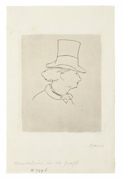 Charles Baudelaire, im Profil II von Édouard Manet