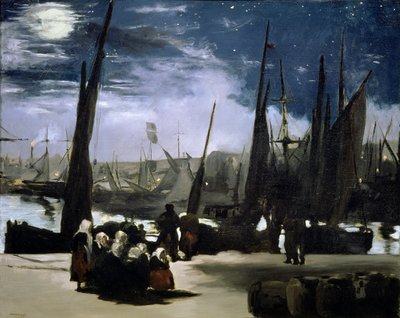 Mondlicht über dem Hafen von Boulogne, 1868 von Édouard Manet